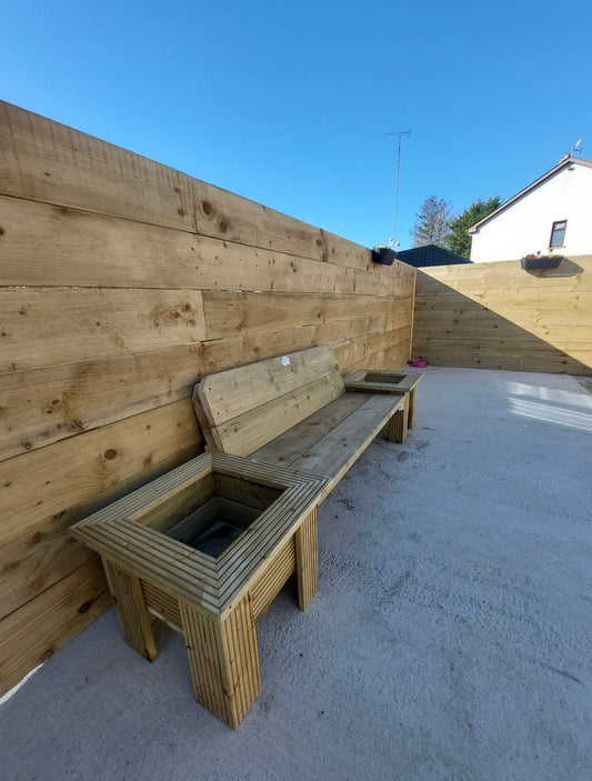 Garden Bench with built in planters