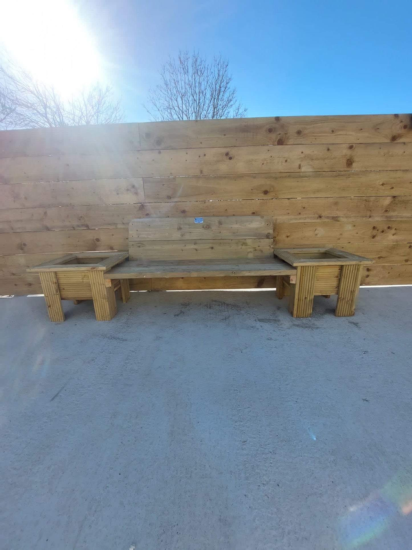 Garden Bench with built in planters